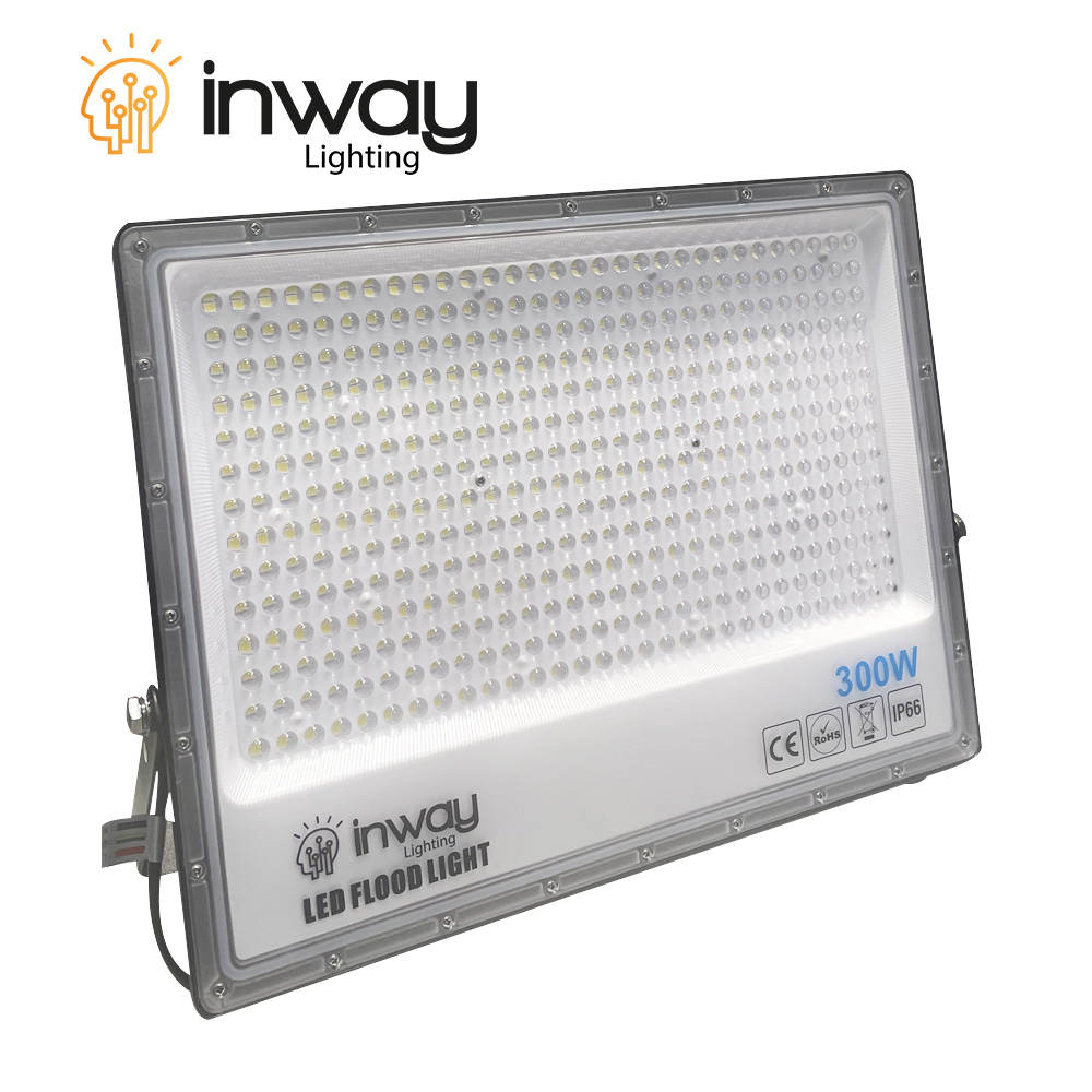 Reflector SMD, 300W, 6000K Blanco Frío, 100-265Vac, IP65, 90 Grados, Gris, Dimensiones: 470x360x40mm