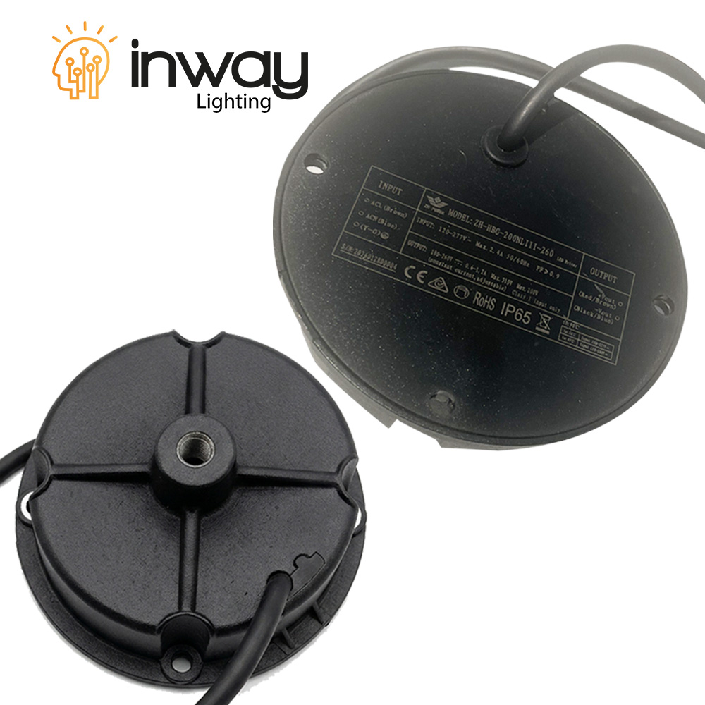 Driver p/Lámpara High Bay LED tipo UFO G, 200W, 100-277Vac, Output: 180-260Vdc, 1000mA, IP65