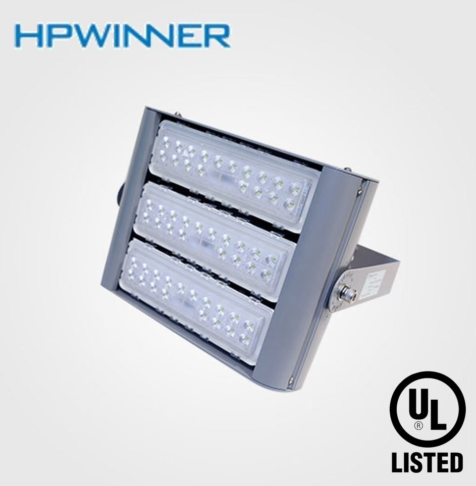 Reflector LED Modular FL2C-3, 150W, 3 Módulos, 4000K Blanco Natural, M66A-VCA (1x90pcs), 5590, 90 Grados, HPW 3030, 72,000 horas de vida útil, 100-277Vac, IP68, Gris
