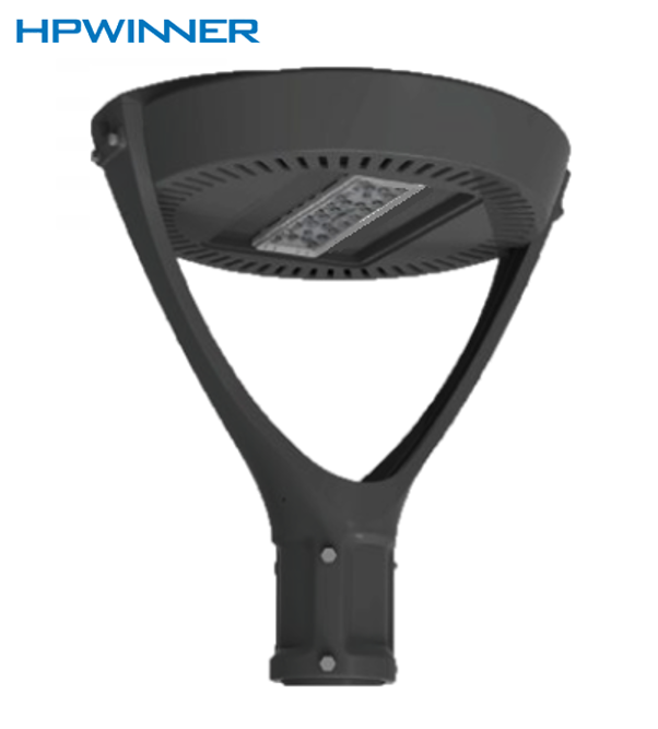 Lámpara Garden Light LED Modular GL2A-2 con 2 tapas y 1 modulo de 40W, 000K Blanco Natural, M66A-VCA (1x90pcs), 5590, 90 Grados, HPW 3030, 72,000 horas de vida útil,100-277Vac, Base: 70mm, IP68, Gris Oscuro