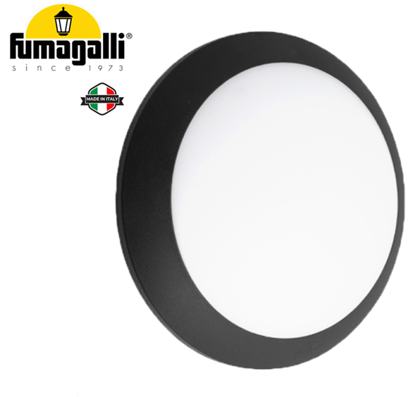 Lámpara Ceiling LED de Superficie, Umberta, 2xE27, Difusor Frost, Dimensiones: 350x94mm, Uso exterior e interior, 100-240Vac, IP66, Negro