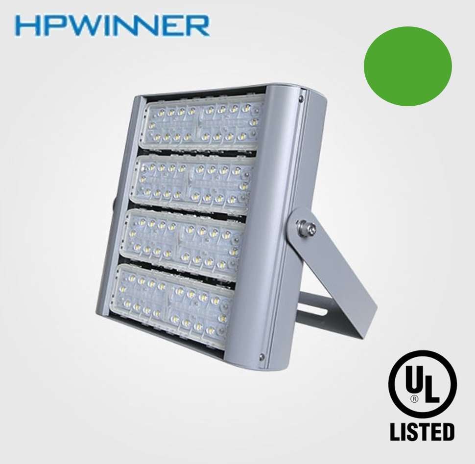 Reflector LED Modular FL2C-4, 240W, 4 Módulos, Verde, M16A-VCA (1x63pcs), 2360, 60 Grados, SANAN 3030, 72,000 horas de vida útil, 100-277Vac, IP68, Gris