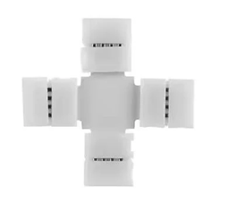 [DGPR-014830] Conector p/Cinta LED SMD2835/3528, unicolor, cruz PCB 12mm y 4 vías