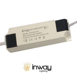 [DGPR-994112] Driver p/Lámpara LED, IP20, 40W, 85-265Vac, Output: 58-80Vdc, 600mA