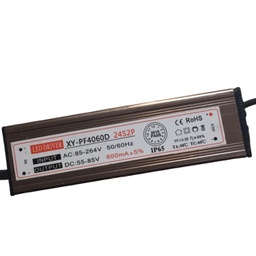 [DGPR-997076] Driver p/Lámpara LED, IP65, 40W, 85-264Vac, Output: 55-85Vdc, 600mA