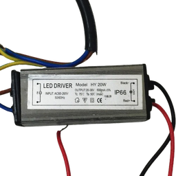[DGPR-1007787] Driver p/Lámpara LED, IP66, 20W, 85-265Vac, Output: 20-38Vdc, 600mA