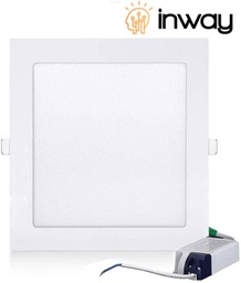 [DGPR-556016] Kit Panel LED Cuadrado, p/Empotrar, 6W, 4"x4" (110x110mm), 3000K Blanco Cálido, 90-140Vac, Dimmable