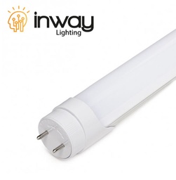[DGPR-507273] Tubo T8 LED, FP>0.9, 9W, 24"(60cm), G13, 3000K Blanco Cálido, 100-277Vac, Alimentación Doble, Frost, Aluminio-PC, 100Lm/W