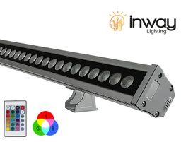 [DGPR-481678] Wall Washer LED, 100W, RGB, 24Vac, con control, IP65, 30 Grados, Dimensiones: 1000x90x95mm