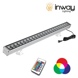 [DGPR-481678] Wall Washer LED, 100W, RGB, 85-265Vac, con control, IP65, 30 Grados, Dimensiones: 1000x90x95mm