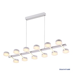 [DGPR-1021699] Lámpara LED Decorativa Colgante, DG60791P, 108W, 3000K Blanco Cálido, 85-265Vac, Dimensiones: 1000x420x1200mm, IP20