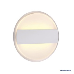 [DGPR-1021565] Lámpara LED Decorativa de Pared (Aplique), DG60452W, 12W, 2x6W, 4000K Blanco Natural, 85-265Vac, Dimensiones: Φ150X150XH43MM, IP20