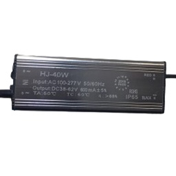 [DGPR-1022561] Driver p/Lámpara LED, 40W, 100-277Vac, Output: 38-62Vdc, 600mA, IP65