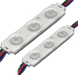 [DGPR-1022928] Módulo LED, SMD5050, 3LED, 0.72W, RGB, 12Vdc, 75*15mm, IP68, 160 Grados