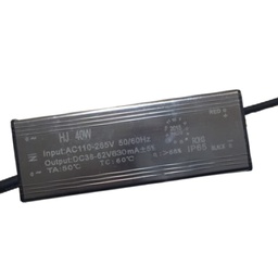 [DGPR-1023338] Driver p/Lámpara LED, 40W, 110-265Vac, Output: 38-62Vdc, 630mA, IP65