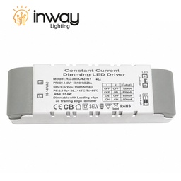 [DGPR-1023352] Driver p/Lámpara LED Triac Dimmable, IP20, 36W, 90-130Vac, Output: 9-42Vdc, 1000mA, PF:0.94