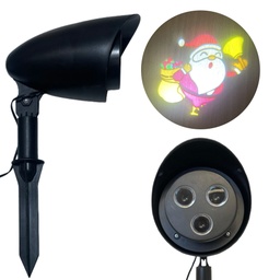 [DGPR-1023438] Proyector de Figuras Laser Papa Noel para Exterior, IP44, 3W, 120Vac