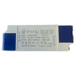 [DGPR-1023688] Driver p/Lámpara LED, IP20, 36W, 100-265Vac, Output: 30-42Vdc, 850mA, PF>0.90