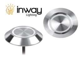 [DGPR-1024592] Cover tipo Boton, p/Base de Lámpara Empotrable de Exterior, 3W, Modelo: DG-1021, Dimensiones: 65x12mm, Material: Acero Inoxidable 316