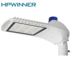 [DGPR-1024760] Lámpara de Calle LED Modular T85B con Base Giratoria de 3 pin y Cristal, 90W, 5000K, M16B (28pcs), 2109, Type III Medium, LUXEON 5050, 100,000 horas de vida útil, 100-277Vac, Con Supresor de Pico Externo de 10KV y Brazo Articulado de 40-50mm, IP68, Gris, 133-145Lm/W