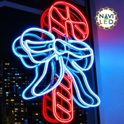 [DGPR-1024962] Adorno Navideño en Neón LED p/exterior tipo Bastón, 32W, Rojo + CW 6000K, 110Vac, Dimensiones: L70xW55cm, Incluye Power