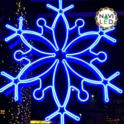 [DGPR-1024963] Adorno Navideño en Neón LED p/exterior tipo Copo de Nieve, 148W, Azul, 110Vac, Dimensiones: 90x90cm, Incluye Power