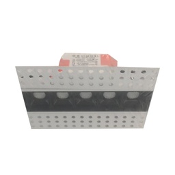 [DGPR-1025126] Lámpara Lineal Light LED Magnética para Empotrar, 5W, 5.5"(140mm), 3000K Blanco Cálido, Clear, 100-240Vac, IP20, 30 Grados