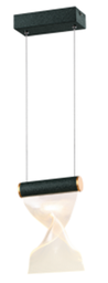 [DGPR-1025157] Lámpara LED Decorativa Colgante, DG60320P, 8W, 3000K Blanco Cálido, 85-265Vac, Dimensiones: 180x90x1500mm, IP20, Verde oscuro con dorado
