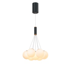 [DGPR-1025174] Lámpara LED Decorativa Colgante, DG60194P, 56W, 6000K Blanco Frío, 85-265Vac, Dimensiones: 360x360x1500mm, IP20, Verde oscuro con dorado