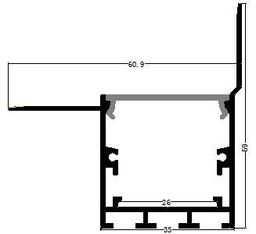 [DGPR-1025195] Perfil de Aluminio p/Cinta LED con PCB de 26mm, DG-EE6159, Medidas: 60.9x59x2000mm, p/Empotrar de Esquina, incluye: difusor opal con nivel de transparencia de un 65%, 2 tapas terminales y 4 tornillos, Plateado