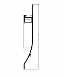 [DGPR-1025198] Perfil de Aluminio p/Cinta LED para PCB de 12mm, DG-S18125, Medidas: 125x17.78x2000mm, p/Superficie, incluye: difusor opal con nivel de transparencia de un 65%, 2 tapas terminales y 4 tornillos, Plateado