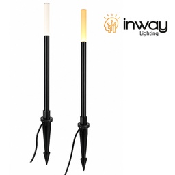 [DGPR-1025389] Espiga para Jardín LED, DG-1001-0100, 1.4W, 6000K Blanco Frío, 24Vdc, IP65, 110 Grados, Incluye: Poste con base, Gris Oscuro de 1200mm y estaca de aluminio DG-205, Φ45X205mm