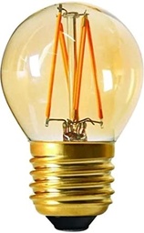 [DGPR-1025787] Bombilla de Filamento Vintage, Tipo G45, 4W, 2700K Blanco Cálido, E27, Ambar, 110-130Vac, Dimensiones: 45x75mm, IP20, 360 Grados