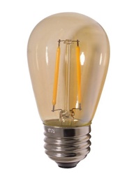 [DGPR-1025791] Bombilla de Filamento Vintage, Tipo S14, 2W, 2700K Blanco Cálido, E27, Ámbar, 110-130Vac, Dimensiones: 45x85mm, IP20, 360 Grados