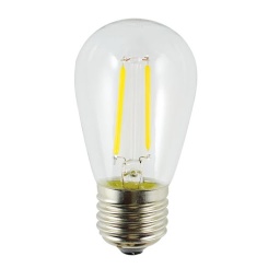 [DGPR-1025792] Bombilla de Filamento Vintage, Tipo S14, 2W, 6000K Blanco Frío, E27, Clear, 110-130Vac, Dimensiones: 45x85mm, IP20, 360 Grados