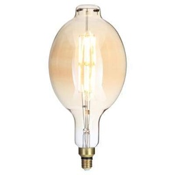 [DGPR-1025800] Bombilla de Filamento Vintage, Tipo UJO-DG-021, 4W, 2200K, E27, Ambar, 110-130Vac, Dimensiones: 180x380mm, IP20, 360 Grados