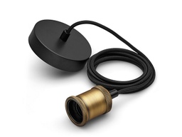 [DGPR-1025805] Zocalos Decorativos para bombillas de filamento vintage, E27 con base y cable de color bronce