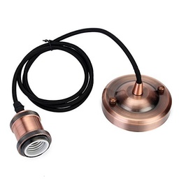 [DGPR-1025806] Zocalos Decorativos para bombillas de filamento vintage, E27 con base y cable de color cobre