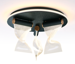 [DGPR-1025999] Lámpara LED Decorativa de Superficie, DG60324C, 54W, 4000K Blanco Natural, 85-265Vac, Dimensiones: 495x495x300mm, IP20, Verde oscuro con dorado