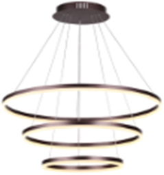 [DGPR-1026009] Lámpara LED Decorativa Colgante, DG60774P, 162W, 4000K Blanco Natural, 85-265Vac, Dimensiones: Φ(400+600+800)x1200mm, IP20, Marrón