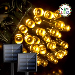 [DGPR-1026050] Extensión Navideña LED p/Exterior con Panel Solar, 2700K Blanco Cálido, 40LED/5Metros, 5V