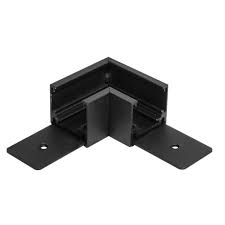 [DGPR-1026430] Conector Horizontal en L p/Riel de Superficie de 1 Metro p/Lámpara Magnética, 2 cables, 48Vdc y 20mm de ancho, Negro