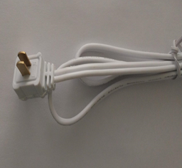 [DGPR-1026847] Power Cord p/Canaleta de alimentación de Lámpara de Riel (Track light), Blanco