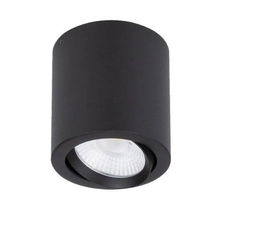 [DGPR-1026850] Aplique de Techo (Cajetín) Circular p/Bombilla, DG-5648, Base: GU10, Dimensiones: Φ79x85mm, Negro