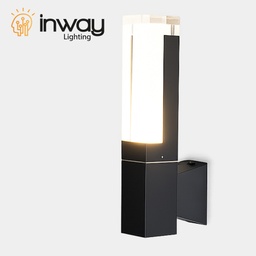 [DGPR-1026905] Lámpara LED de Pared (Aplique), DGW-1828, 10W, 3000K Blanco Cálido, 85-265Vac, IP60, Negro, 180 Grados, Dimensiones: 50x100x300mm, Material: Aluminio, Uso en exterior techado o interior