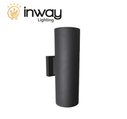 [DGPR-1026886] Lámpara LED de Pared (Aplique), DGW-990, 14W, 2x7W, CW 6000K, 85-265Vac, IP65, Negro, 85 Grados, Dimensiones: Ф90x260mm, Material: Aluminio