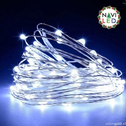 [DGPR-1027299] Extensión Navideña LED p/Interior Vintage, 3W, 6000K Blanco Frío, 200LED/2Metros, 110Vac, con Cable color cobre