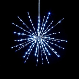 [DGPR-1027303] Decoracion Navideña LED tipo Fireworks p/Exterior, 0.3W, 6000K Blanco Frío, con batería, 8 funciones y control remoto, IP65, No incluye baterías
