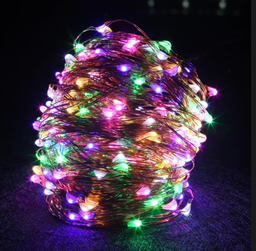 [DGPR-1027314] Extensión Navideña LED p/Exterior Vintage, 1.5W, RGB, 100LED/10Metros, 110Vac, con Cable color cobre, Conectable