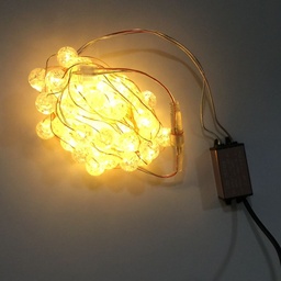 [DGPR-1027325] Decoración de Luces LED tipo Ball p/Exterior, 0.75W, 2700K Blanco Cálido, 50LED/5Metros, 110Vac, IP65